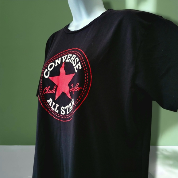 LikeNew Womens Chuck Taylor Converse Tee Black Converse All Star Tee XXL - Picture 5 of 7